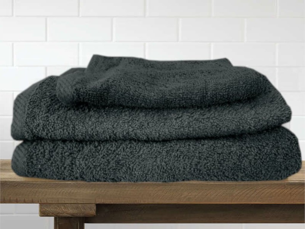 Σετ Πετσέτες Μπάνιου Βαμβακερές Ανθρακί Γαρύφαλλο | Γαρύφαλλο - Λευκά Είδη